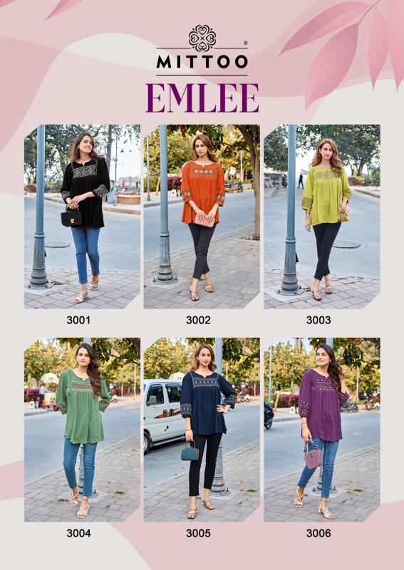 Mittoo emlee short top wholesale printed kurtis